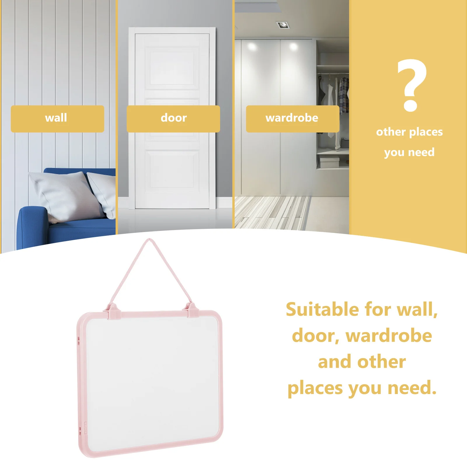 سبورة بيضاء صغيرة مغناطيسية متعددة الاستخدامات معلقة لوحة مسح جافة لمذكرات الرسائل تذكير لوحة بيضاء ديكور نوم صغير