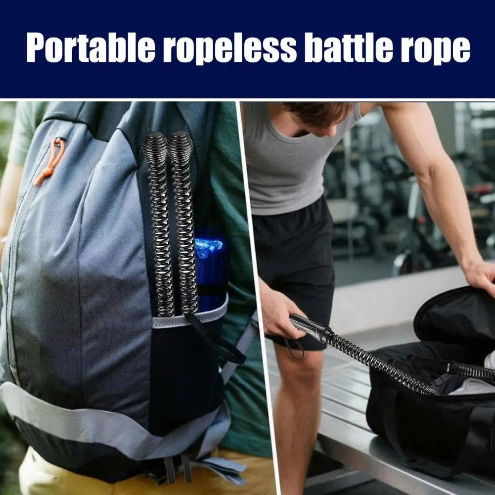 Core Workout Rope Ropeless Battle Rope for Home Gym Weighted Cordless Training Rope for Hiit Strength Building Portable