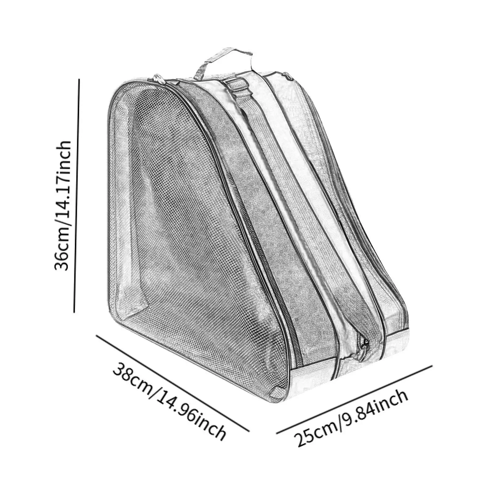 ローラースケートバッグ アイススケートバッグ 通気性 ポータブル用品 アクセサリー付き