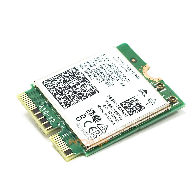 AX1690i Wi-Fi 6E AX411 Killer 1690i Speed 2.4 Gbps 802.11ax 2.4/5/6GHz Bluetooth 5.3 BT5.3 wifi network card CNVio2 key E