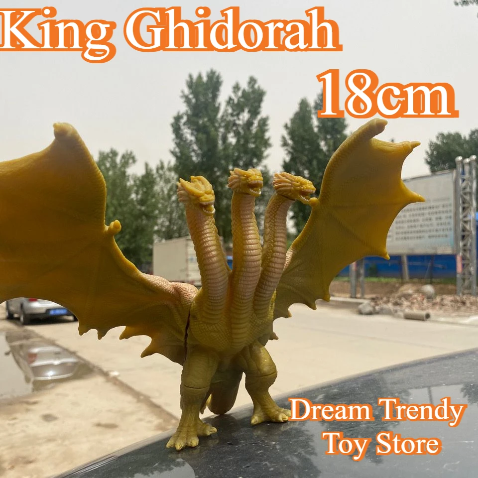 Große Größe Godzilla: König der Monster, König Ghidorah Drache, weicher Kleber, Actionfiguren-Sammlung, Spielzeug, Weihnachtsgeschenke für Kinder