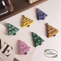 3Pcs Christmas Fridge Magnet Set, 3D Tree Decor, DIY Soft Magnetic Sticker for Christmas, Refrigerator Decoration
