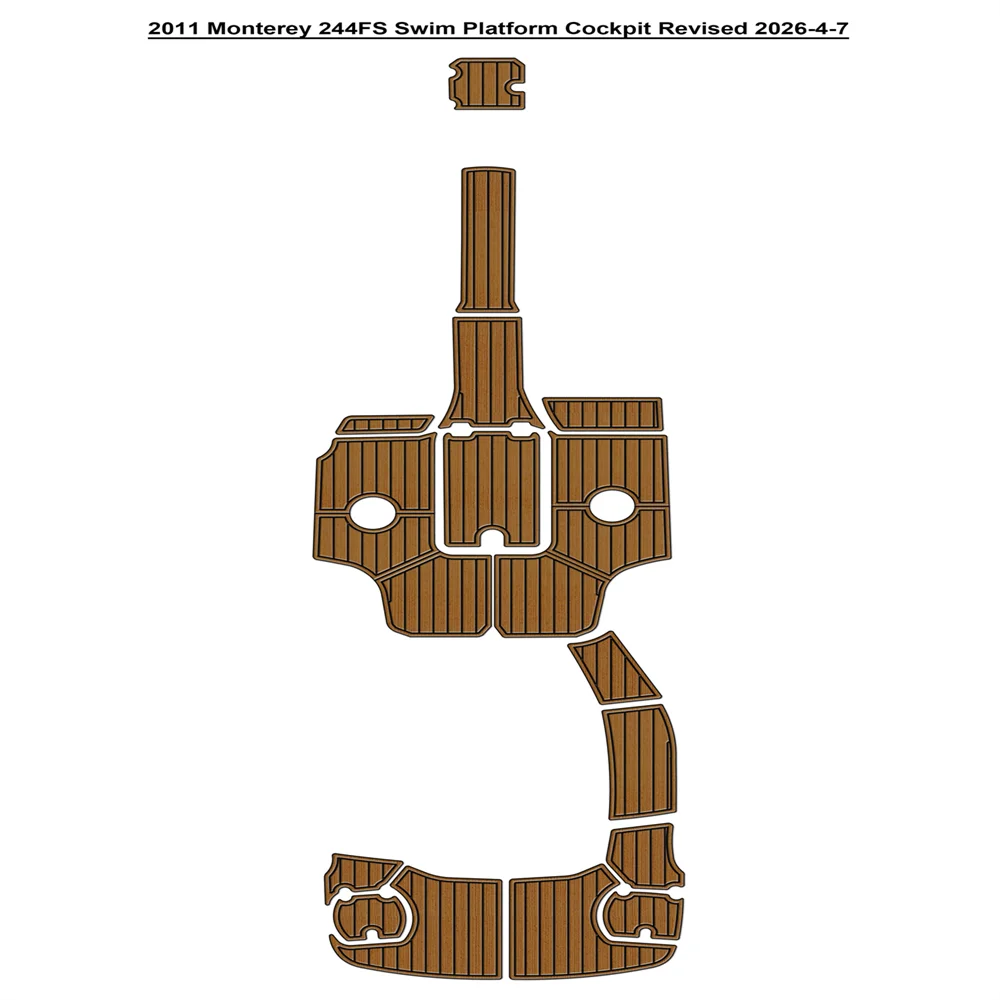 

Накладка на палубу для лодки 2011 Monterey 244FS, из ЭВА-пены, имитация тика, Seadek MarineMat Gatorstep Style, самоклеящаяся