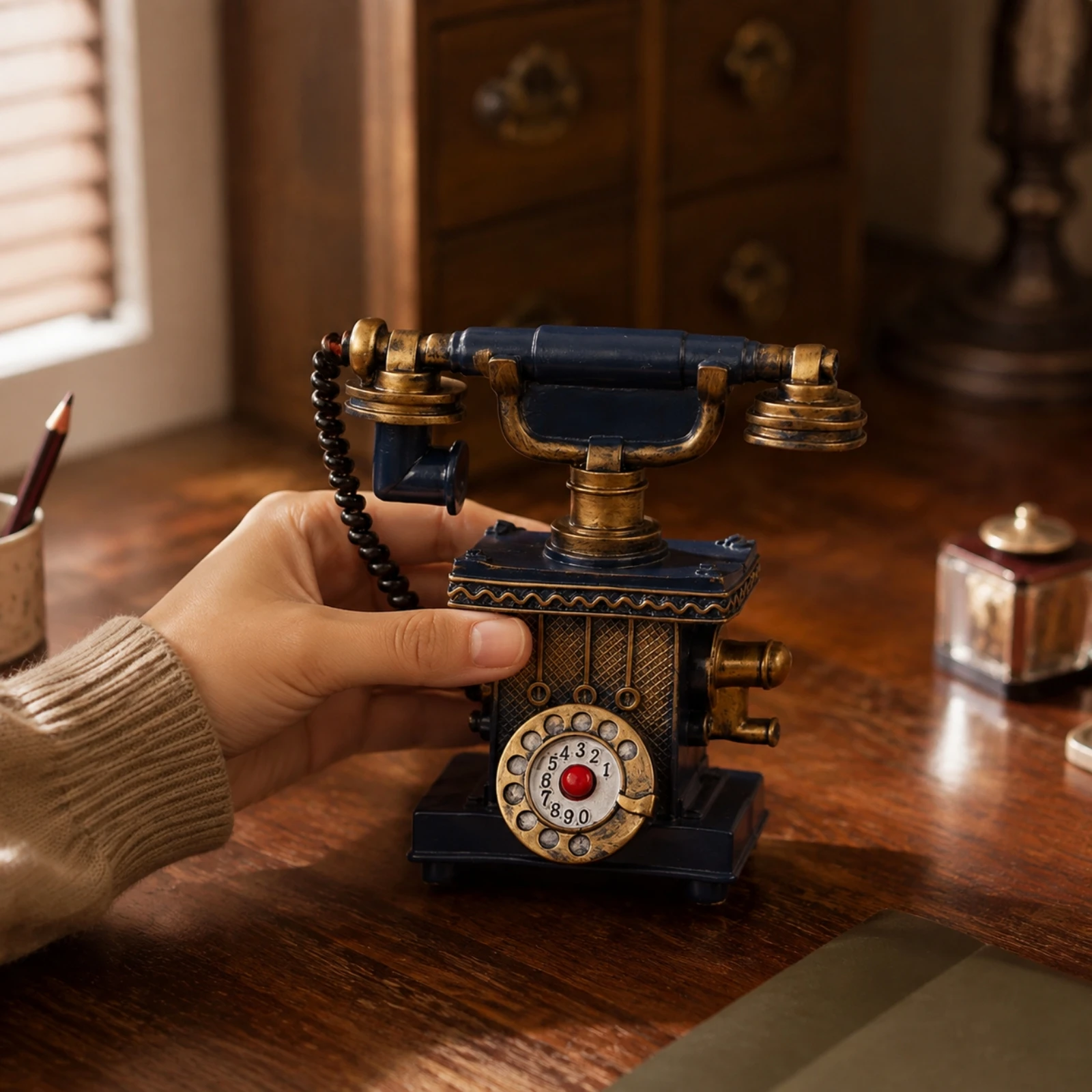 vintage-style-rotary-telephone-figurine-nostalgic-resin-telephone-decor-with-rotary-rotary-face-artisan-non-functional