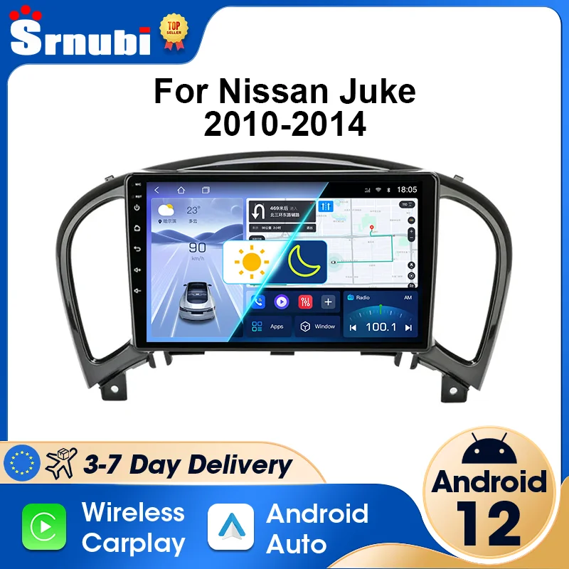 2Din Wireless Carplay Android 12 Car Radio for Nissan Juke YF15 2010-2014 Multimedia Player Stereo GPS Head Unit Navigatore Auto