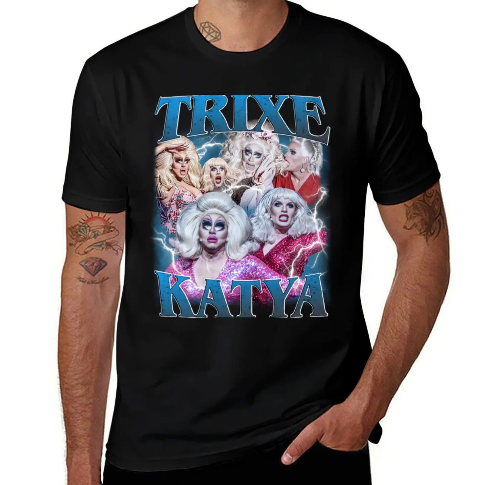 

Trixie Vintage Katya Bootleg T-Shirt funny costumes graphic tee shirt sublime plain white t shirts men