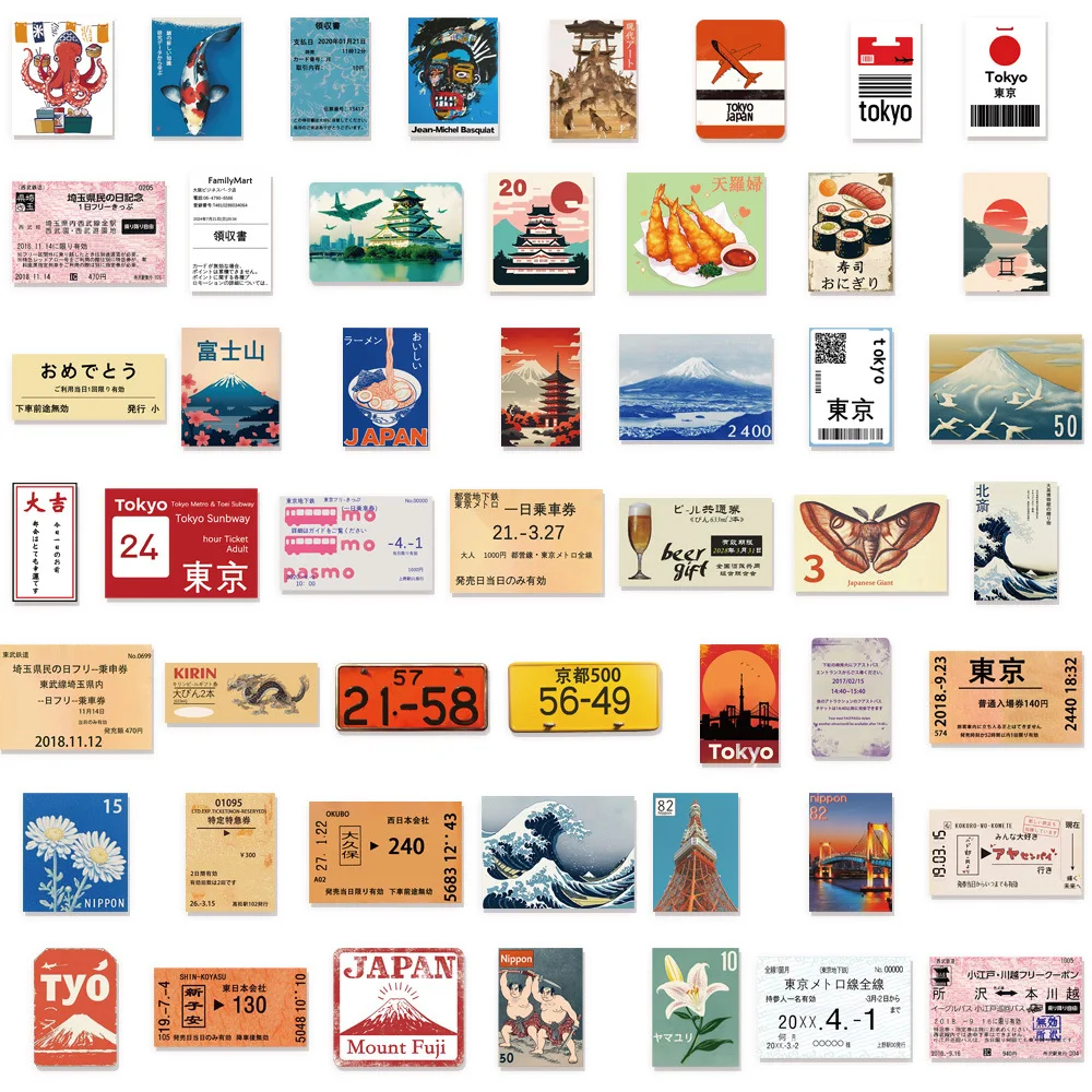 10/50 個日本旅行文化東京落書き DIY 装飾スーツケースラップトップギター防水ステッカー子供のおもちゃ