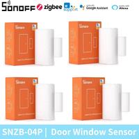 SONOFF SNZB-04P Zigbee Smart Door Window Sensor Home Security Alarm Sensor Smart Scene Via EWelink Smartthings Alexa Google Home