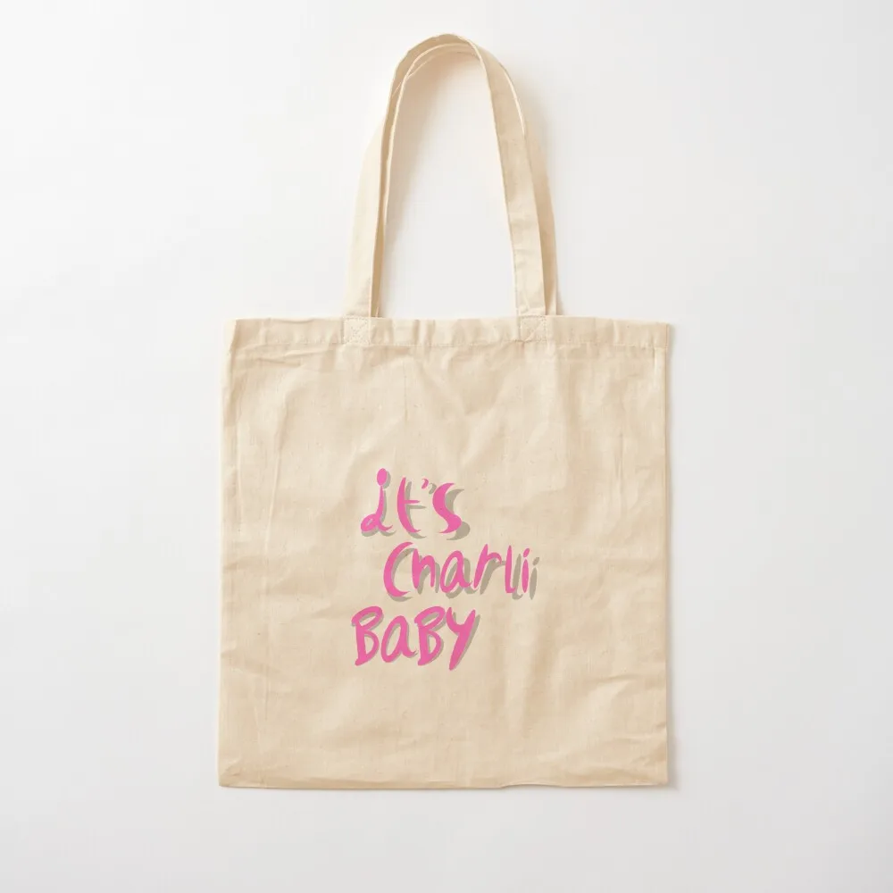 It’s Charli baby Tote Bag reusable shopping bag canvas shopping bag Portable shopping Canvas Tote