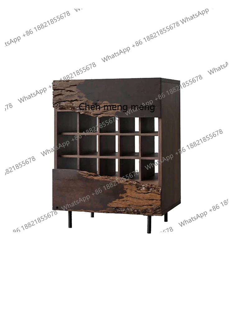 H Tea side cabinet wabi-sabi entrance modern Chinese Bogu shelf simple medieval style