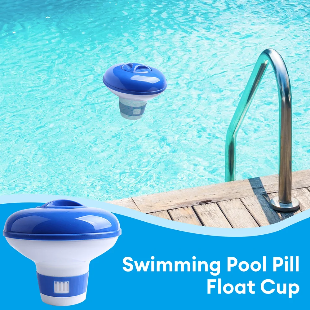 Mini dispensador automático de tabletas de cloro para piscinas flotantes, dispensador químico de limpieza para piscinas al aire libre, 1 ud.