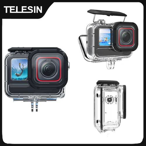 TELESIN 45M funda impermeable para Insta 360 Ace pro cubierta de carcasa de submarinismo funda protectora accesorios de Cámara de Acción
