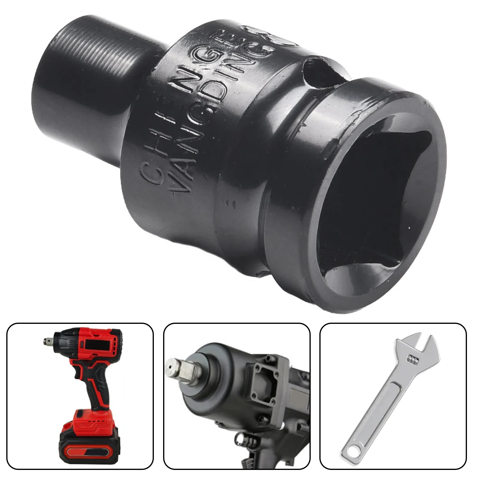 8-32mm Electric Wrench Socket Head 1/2 Hexagonal Socket Short Wrench Socket Driver Head 6Point 1/2inch Adapter Tire Repair Tool