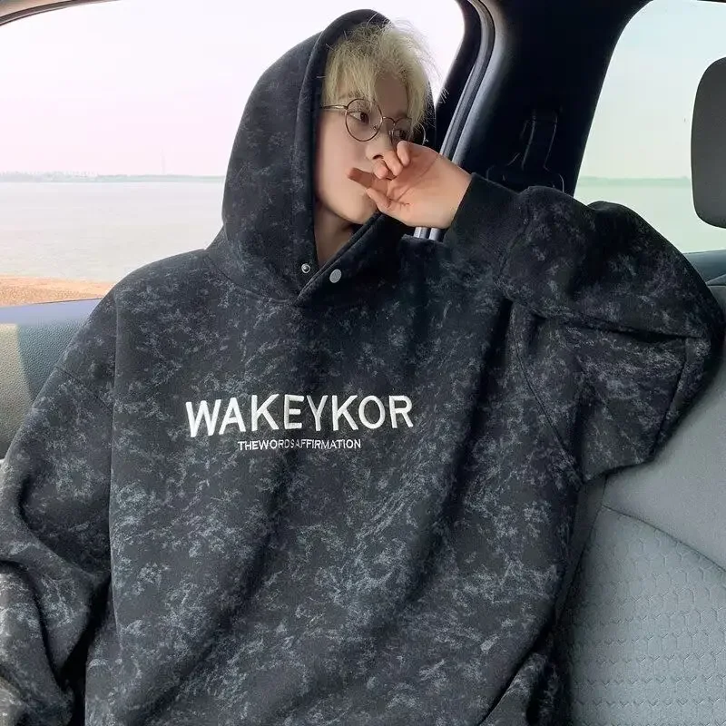 

Young Students With Pockets Man Hoodies Embroidery Funny Y2k Vintage Novelty And Cheap Sweat Shirt No Brand Sweatshirts for Men