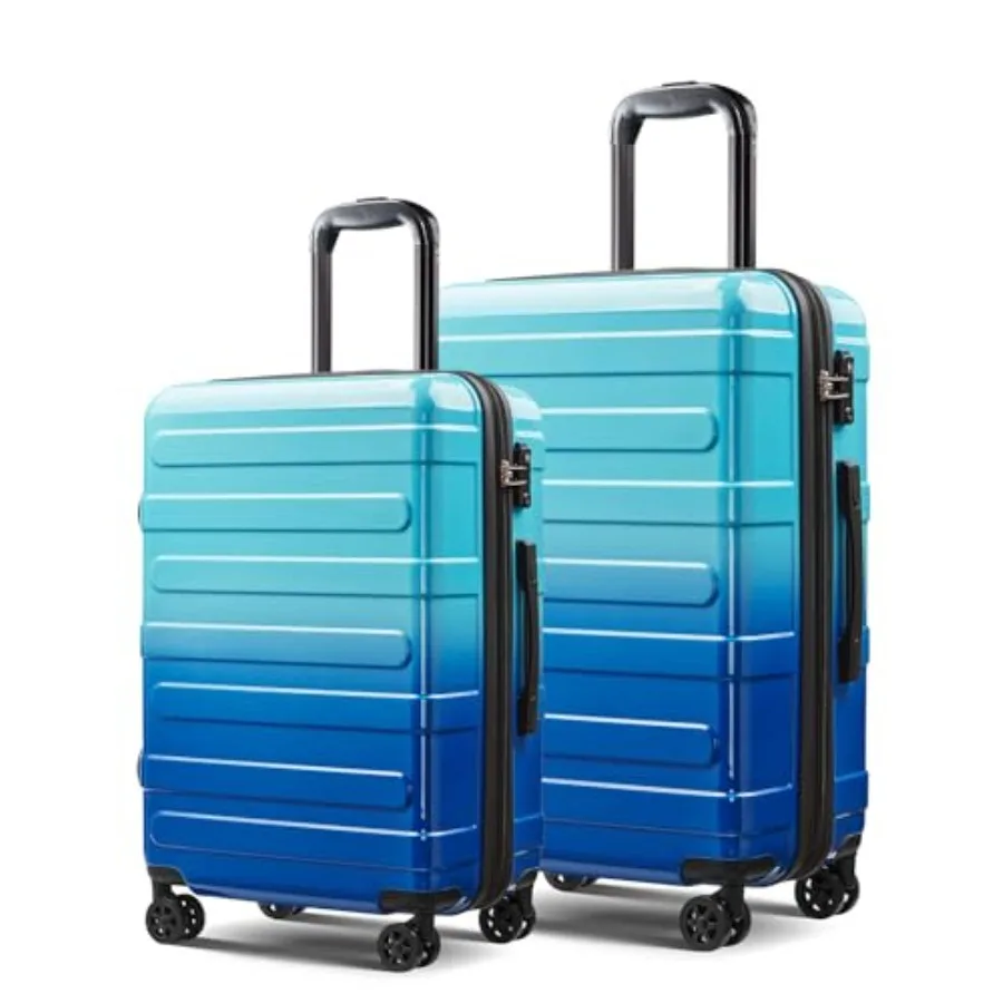 

Luggage 2 Piece 20in/24inch Expandable Luggage Hardshell PC+ABS Leopard Suitcase with Spinner Wheels TSA Lock, Lightweight Roll