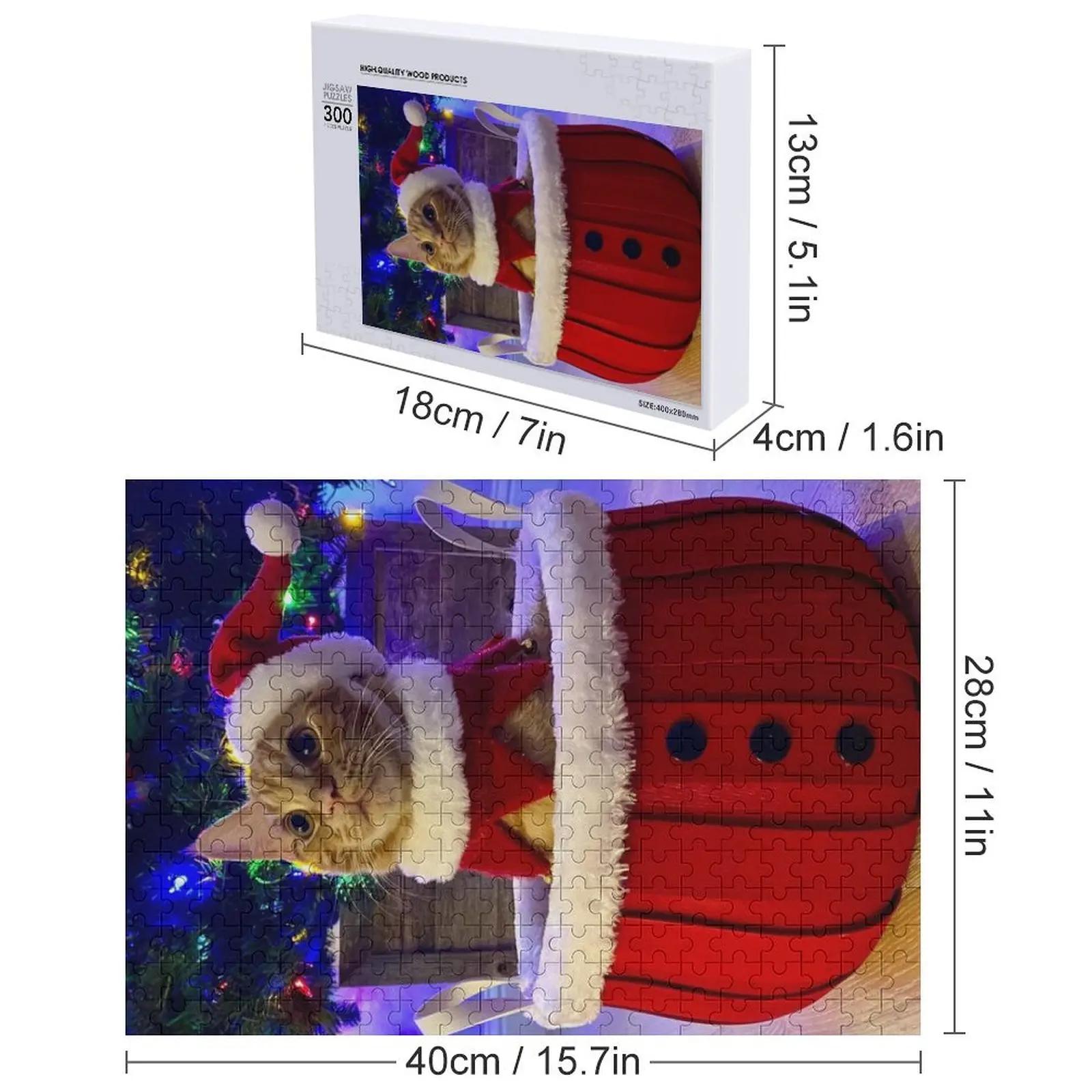 لغز الصور المقطوعة لعيد الميلاد الأول من تايجر جوجو، صورة مخصصة، هدية للأطفال قابلة للتخصيص، لغز الذكاء