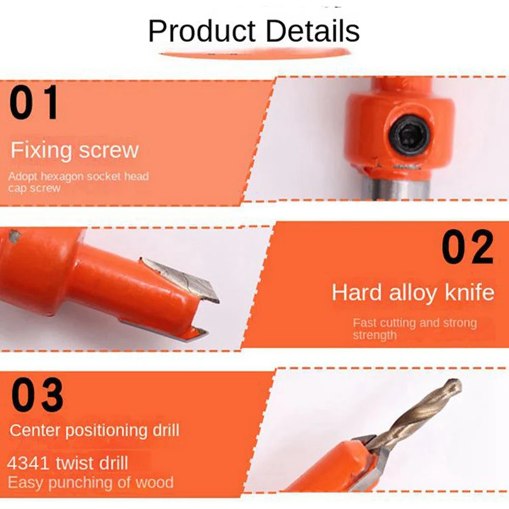 

ABKJ-2 Pcs Card Hole Punch Set Paper Screw Cover With Countersink Drill Adjustable Position 2.8Mm