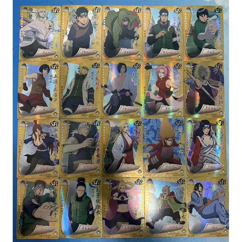 Anime NARUTO Rare SSR SR Refraction Foil Karatachi Yagura Temari Toys for boys Collectible Cards Christmas Birthday Present