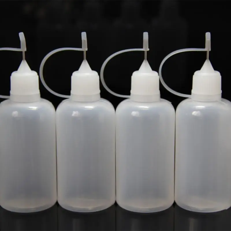 1/3/5/10PCS 5/10/20/50ml Squeeze Bottles Needle Tip PE Glue Applicator Bottle Craft Tool Transparent For Paper Quilling