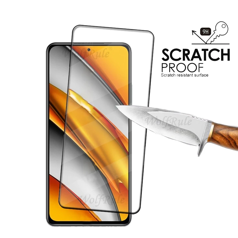 1/2/3/4pcs For Poco F3 Glass Poco F3 Tempered Glass Full Cover Glue Protective 9H HD Screen Protector Xiaomi Poco F3 F 3 PocoF3