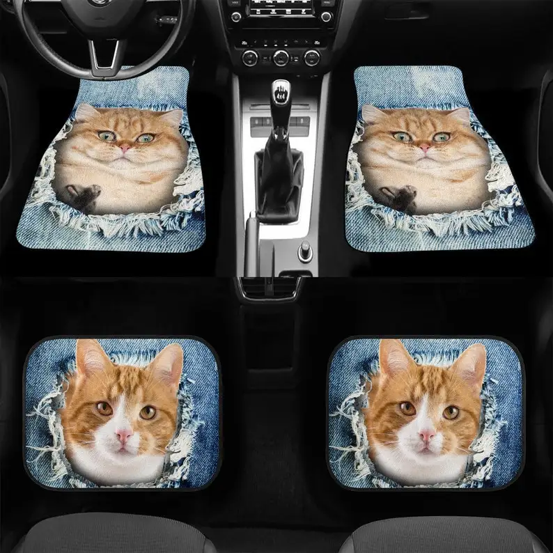 

Classic Carpet Floor Mats for Car | Anti-Slip Features Automotive Floor Mats | Lovely Cats | Stylish Floor Mats for vehicle |