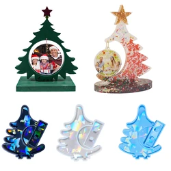Christmas Tree Frame Silicone Mold DIY Crystal Epoxy Resin Moulds Handmade Craft Ornaments ChristmasTheme Decoration