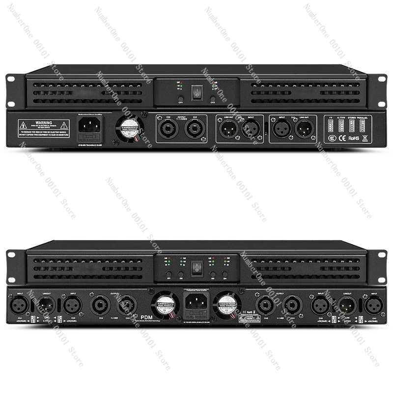 Professional Digital Amplifier Pure Post-stage High-power Two-channel Four-channel Home Stage HIFI Bottom Noise