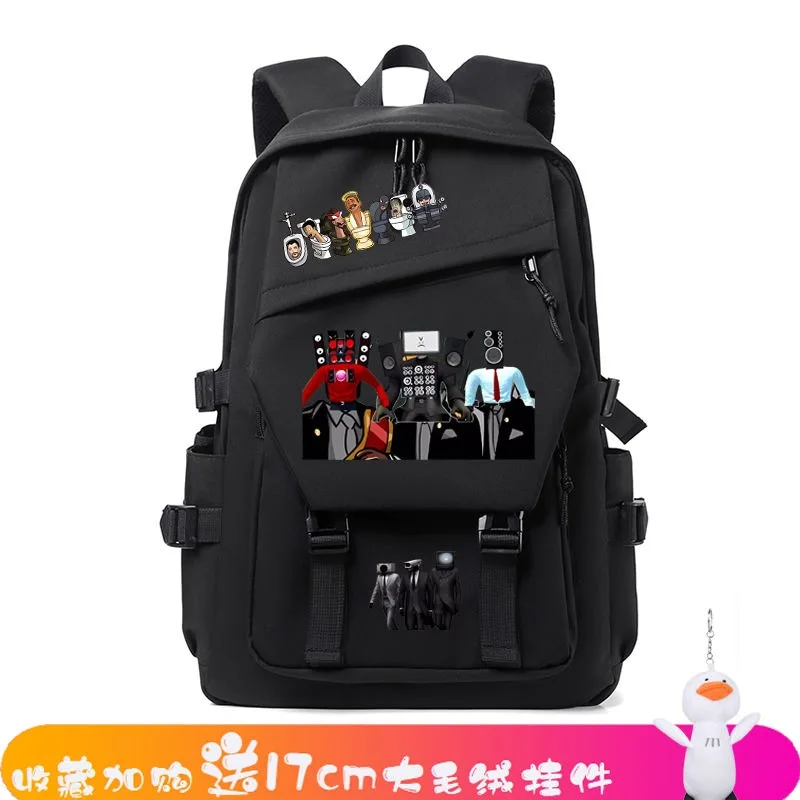 AllBlack, Toilet Skibidi, Mochilas escolares para estudiantes, niños y adolescentes, Mochilas de anime de gran capacidad para niñas y niños, regalo