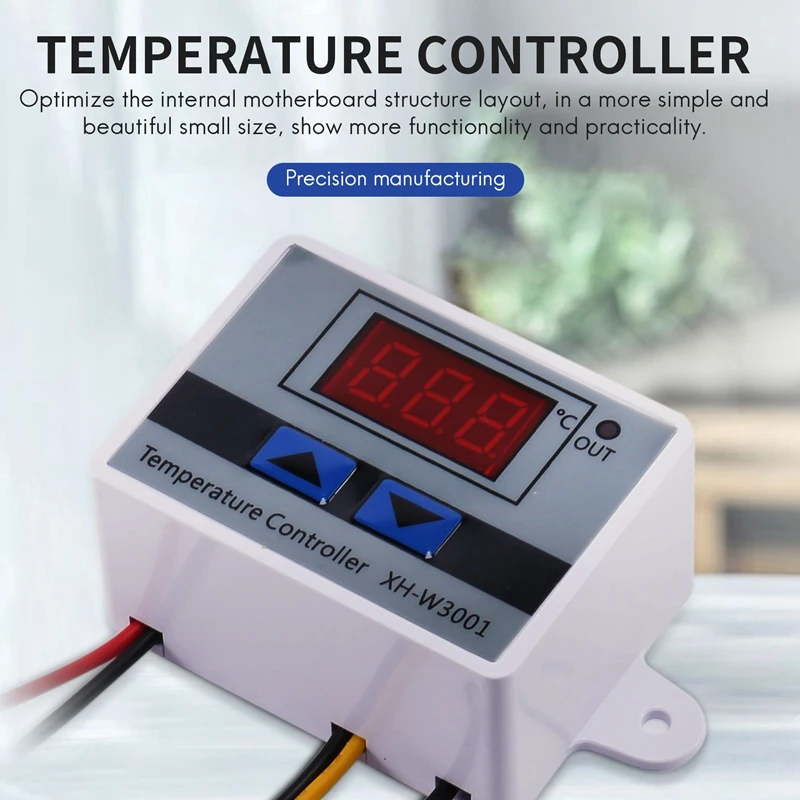 Diário 10A AC110-220V Digital LED Controlador de Temperatura XH-W3001 Para Incubadora Interruptor de Aquecimento de Refrigeração Termostato Sensor NTC