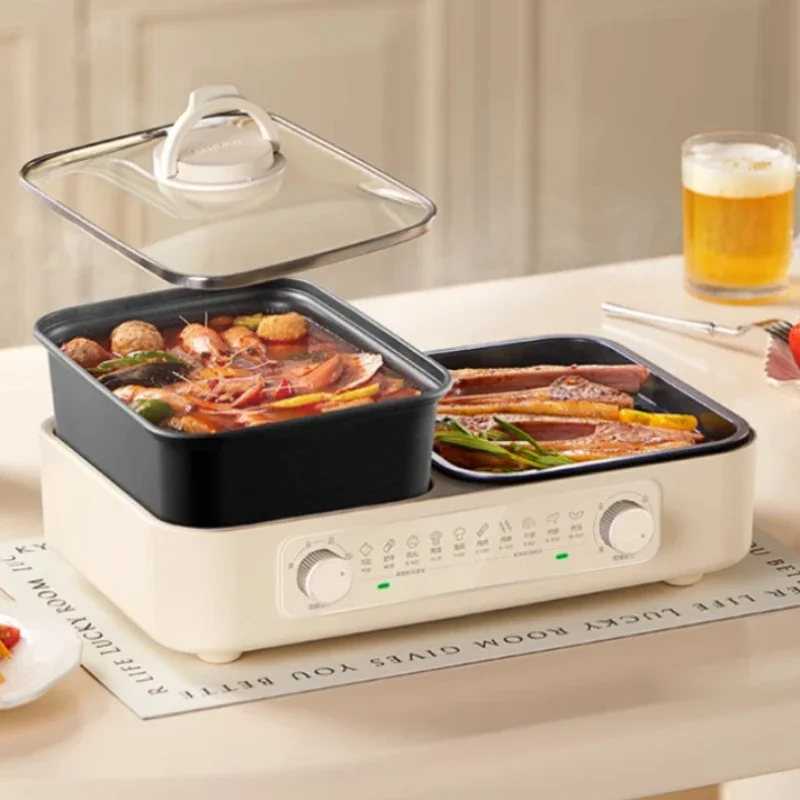 Household electric hot pot multifunctional electric baking tray hot pot grill electric oven indoor hot pot barbecue