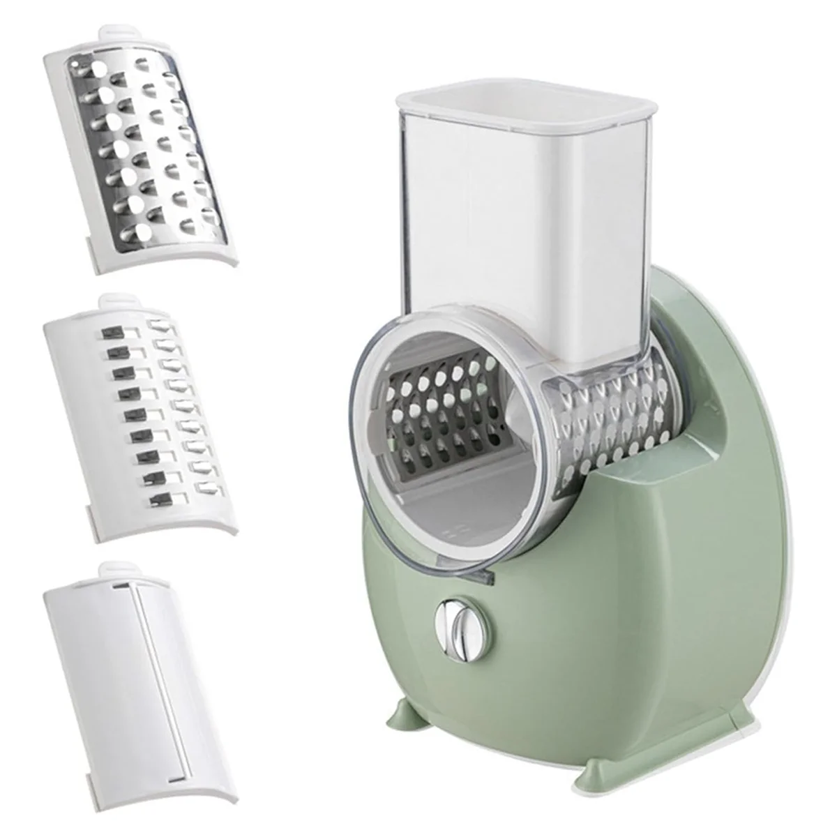 3-In-1 Electric Rotating Vegetable Slicer, USB Slicer, Automatic Chopper, Crushed Grater with 3 Blades, Vegetable