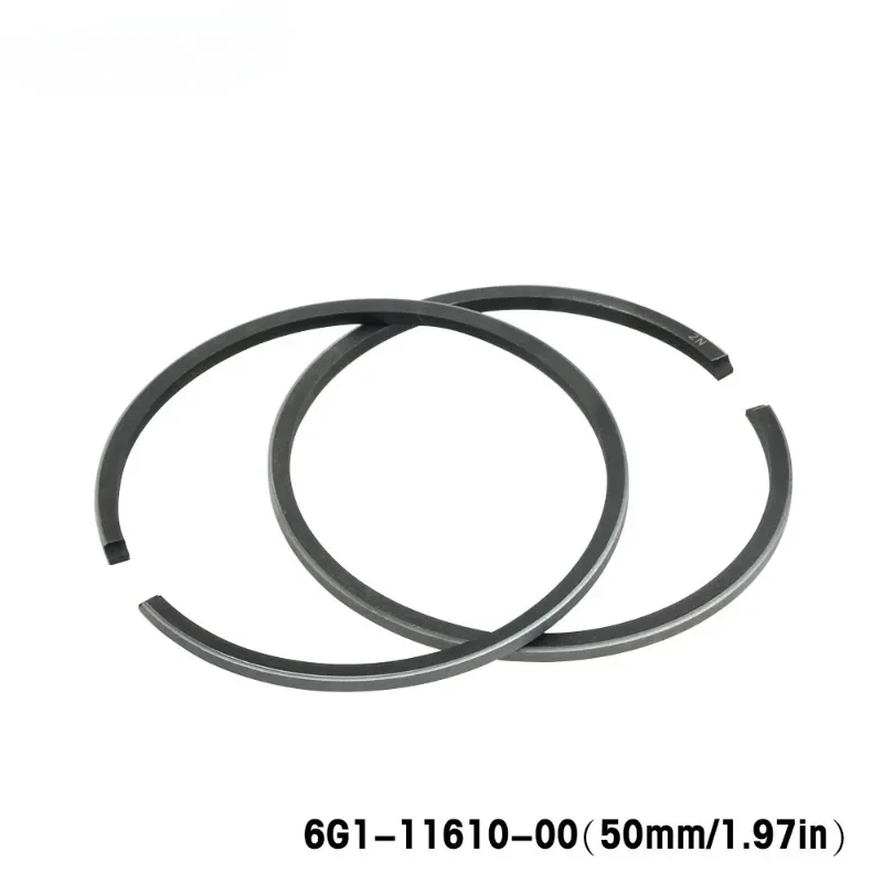 OUNENG Brand NEW 6G1-11610 Piston Ring Set STD YahaM Outboard Motor 2T 6HP 8HP 4HP Diameter 50mm 6G1-11610-00 647-11610