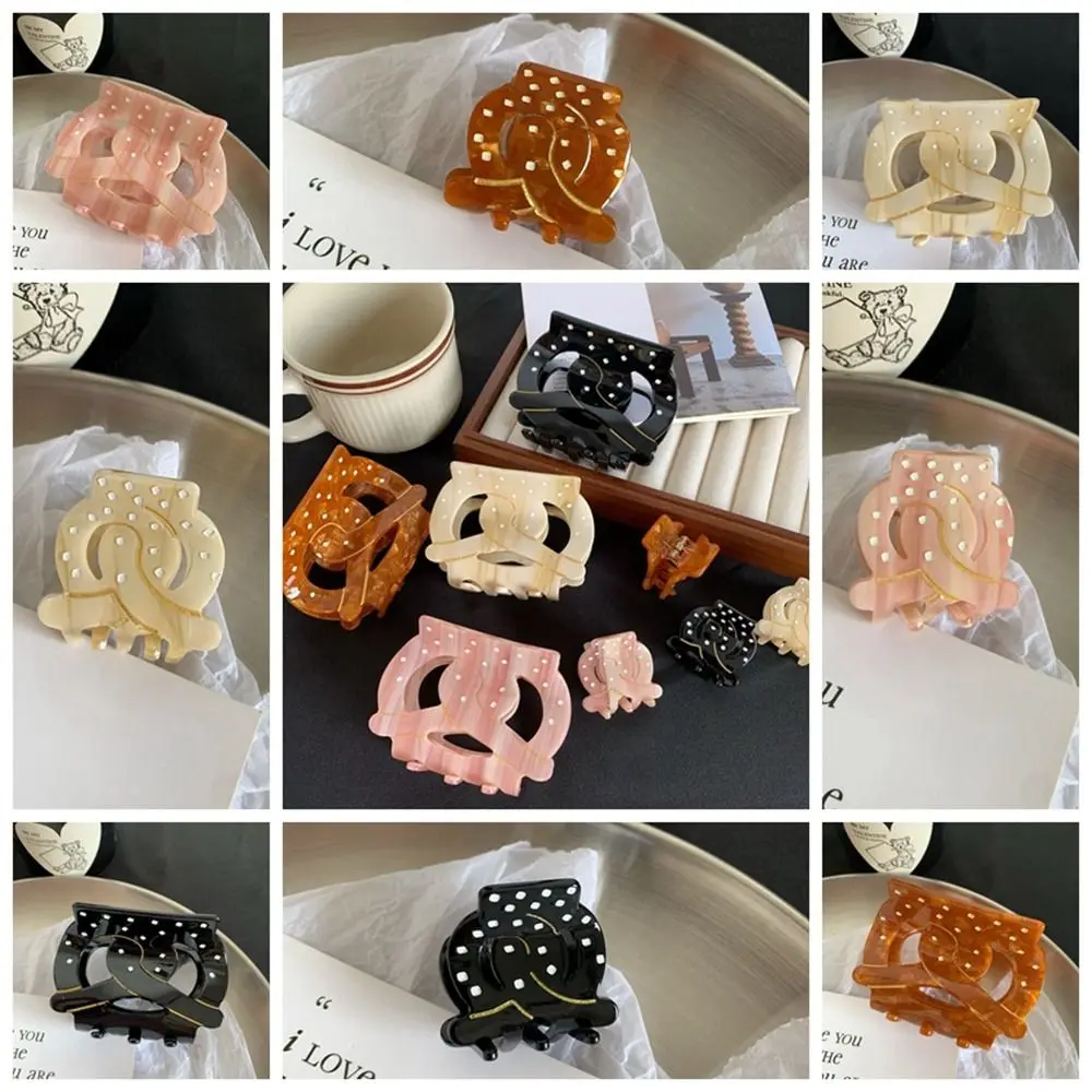 Sweet Acetate Croissant Bread Hair Claw Hairpin Headwear Acetic Acid Hair Clip Mini Hair Clip Geometry Bow Shark Clip Travel