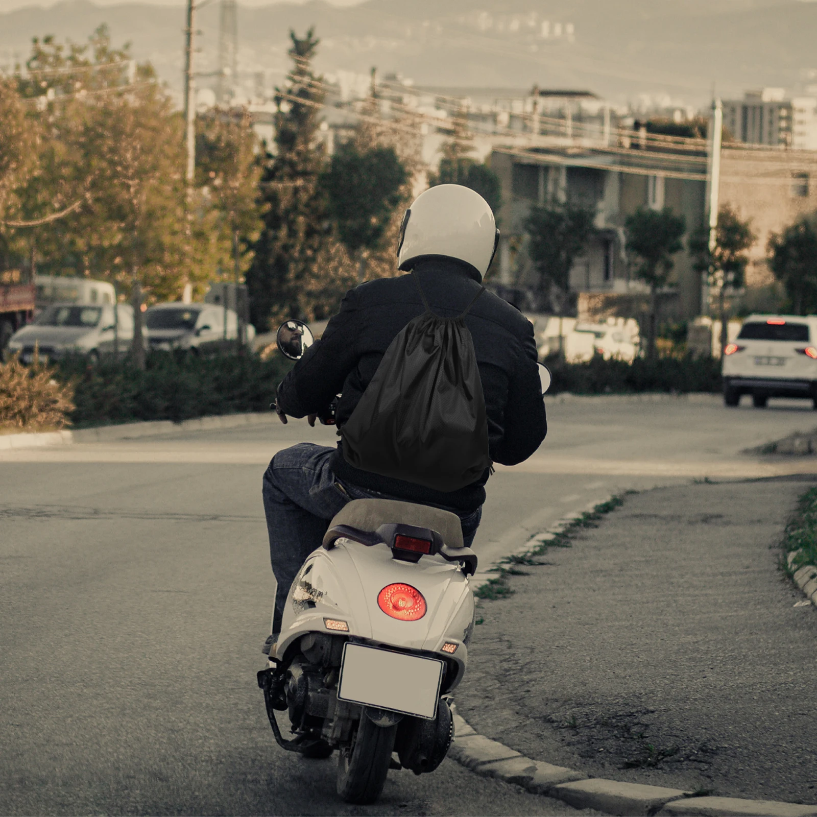 Beutel mit Kordelzug, wasserdichte Tasche, Motorrad-Aufbewahrungsbehälter, praktisches, langlebiges Oxford-Tuch zum Radfahren, Skifahren