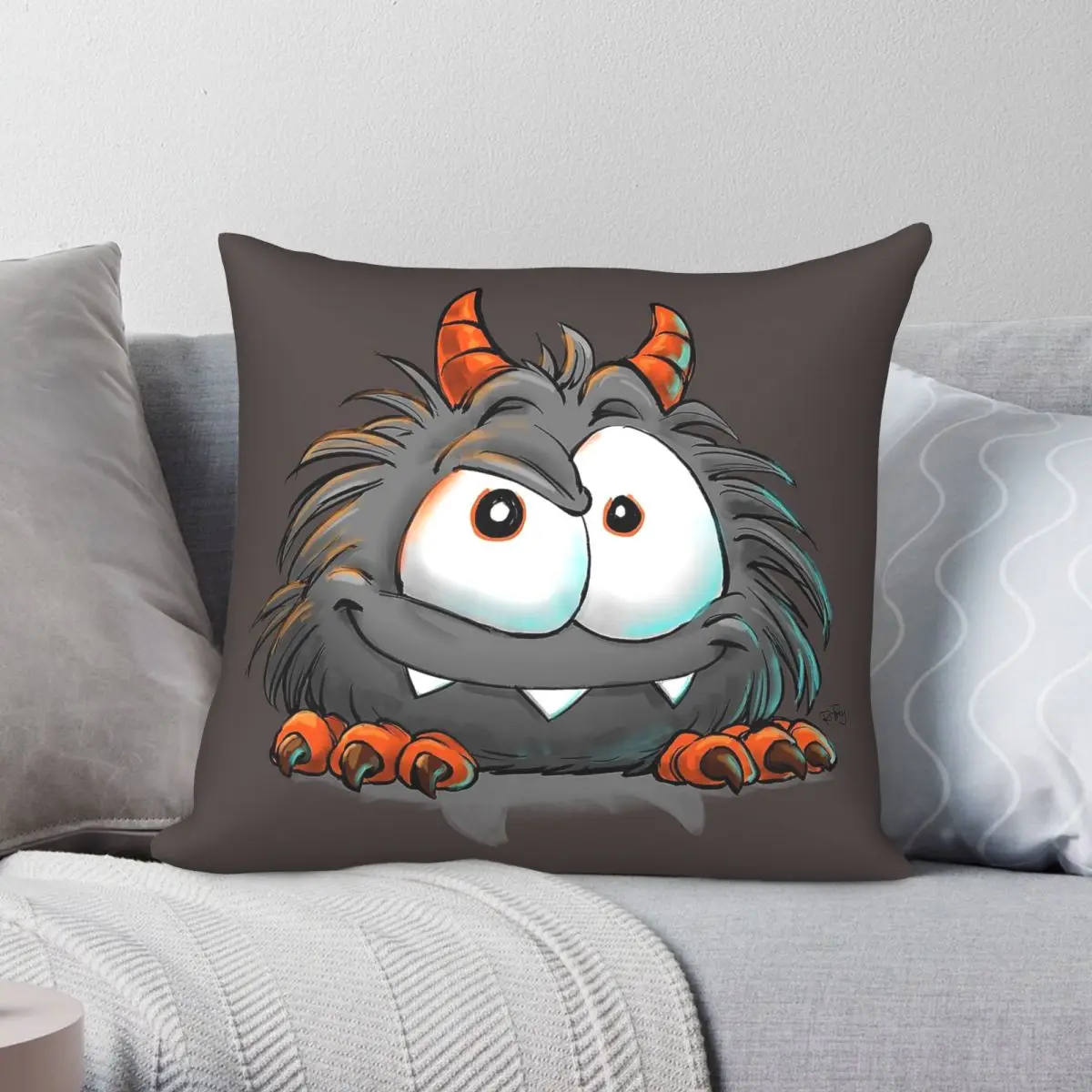 Luzifer Junior Cornibus Tattoo Square Pillowcase Polyester Linen Velvet Creative Zip Decor Throw Pillow Case Home Cushion Cover
