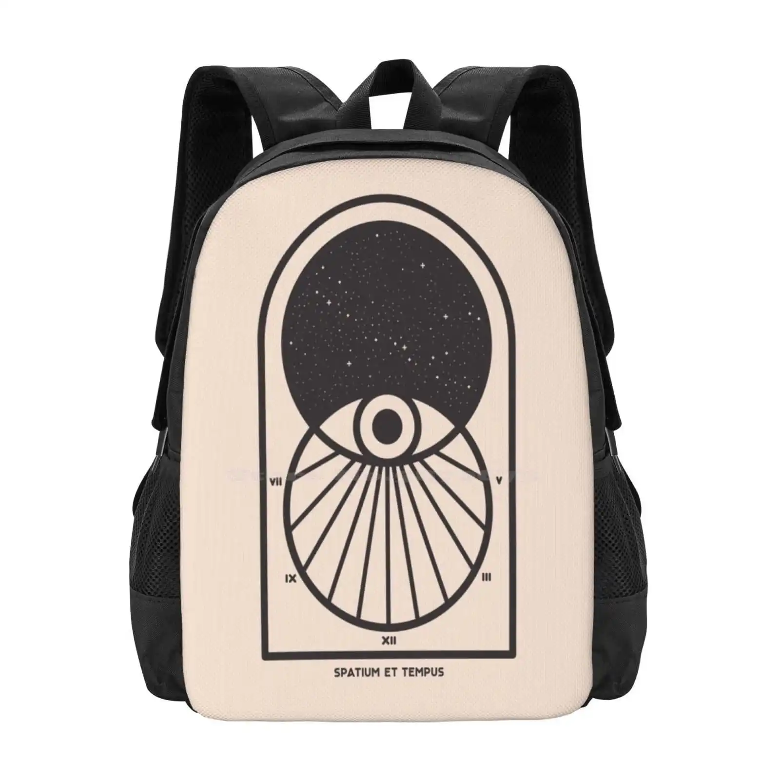 Space And Time Hot Sale Schoolbag Backpack Fashion Bags The Paper Crane Rick Crane Thepapercrane Science Fiction Cool