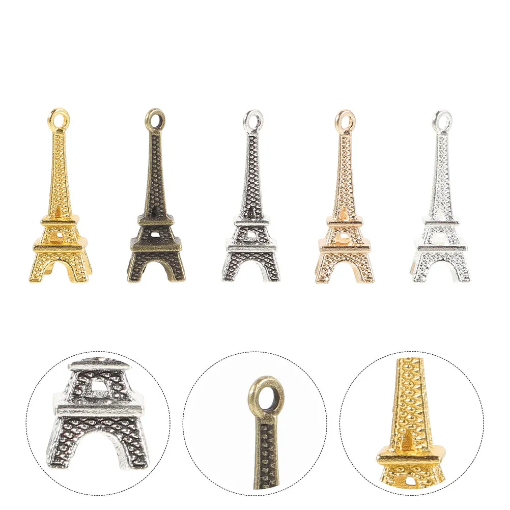 

100 шт. винтажных мини-подвесок из сплава в виде Эйфелевой башни для самостоятельного изготовления украшений: ожерелий, браслетов, брелоков, серег, декора в французском стиле