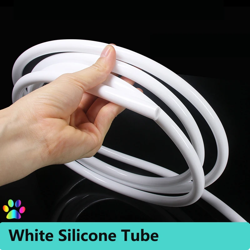 1/5/10M White Silicone Rubber Hose Food Grade ID 0.5 1 2 3 4 5 6 7 8 9 10 12 14 16 18 20 25 mm Watering Aquarium Tube Pipe