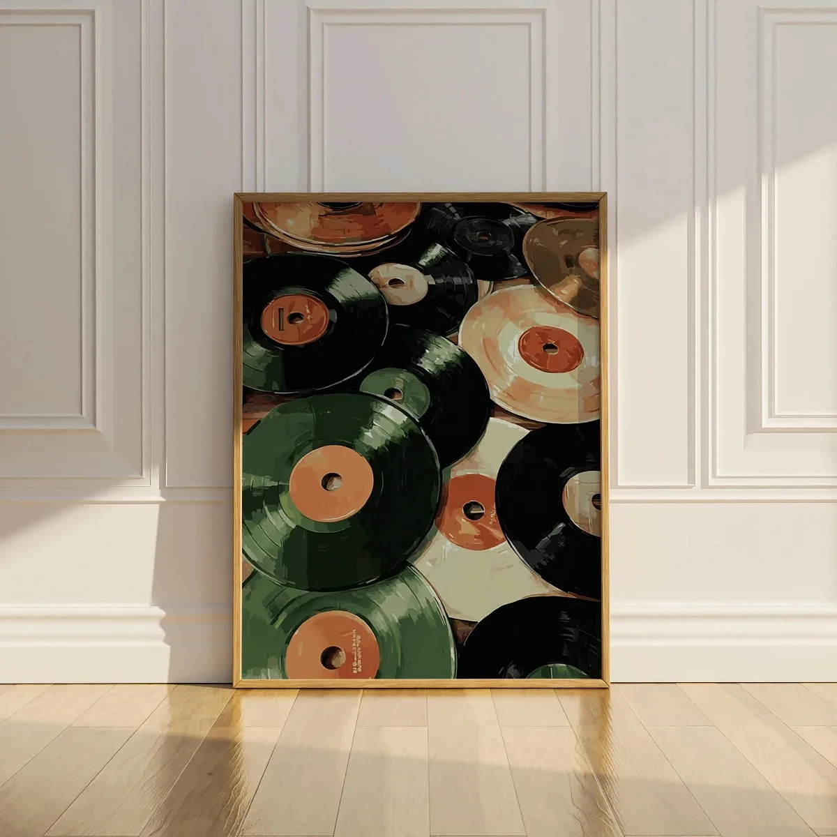 Vintage Vinyl Records Canvas Prints Poster Mid Century Retro DJ Music Art Prints Living Room Bedroom Wall Art Home Decor Poster