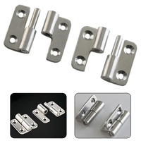 1PCS 37*33mm Silver 304 Stainless Steel Lift-up Flag Hinge Removable Furniture Movable Hinge For Door Cabinet Closet Bathroom