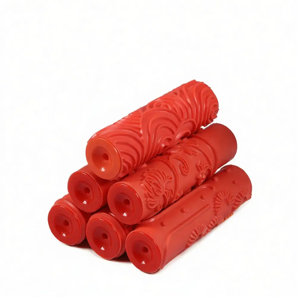 Wood Texture Painting Roller Rubber Embossing Tool For Wall Decoration DIY Art Coating Supplies House Renovating