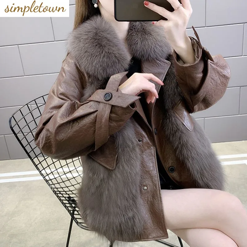 

Fashionable Casual Coat for Women Short and Thick Korean Version Winter Slimming and Age Reducing Fur Elegant Women's Coat