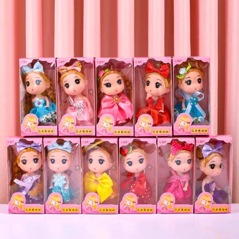 3/6PCS boxed mini doll Comes with beautiful gift box， Birthday Gift Present Kids Toys key chain pendant