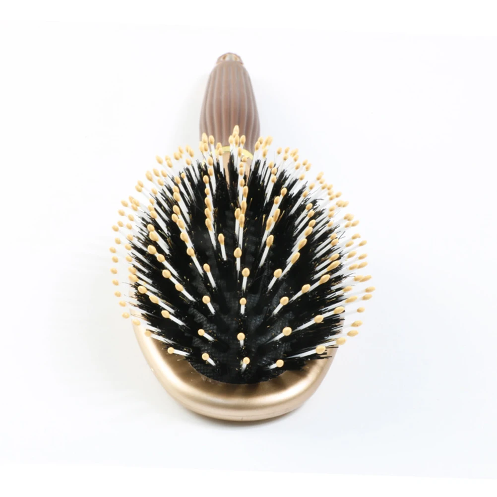 

1pc Plastic Handle Anti-Static Detangling Massage Comb Hair Brush Boar Bristle Nylon Needle Scalp Stimulating Blood Circulation