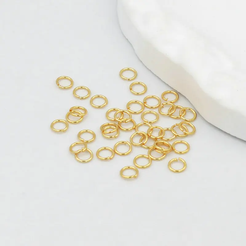 

100PCS 18K Gold Plated Jump Rings 3-8mm Non Tarnish Open Jump Rings for Jewelry Making DIY Necklace Bracelet Earrings Supplies