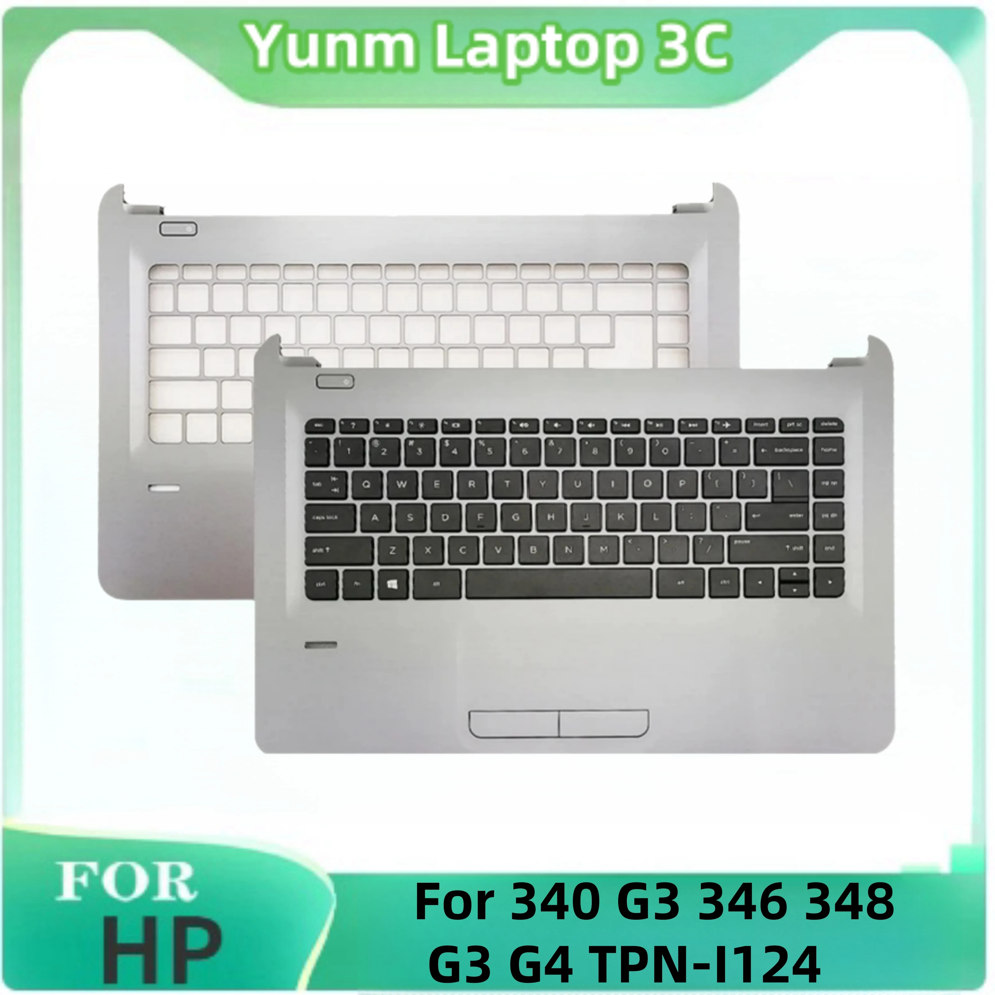 For HP 340 G3 346 348 G3 G4 TPN-I124 Caps Palm Rest Case with Keyboard 851536-001 New Original Laptop Replacement Case