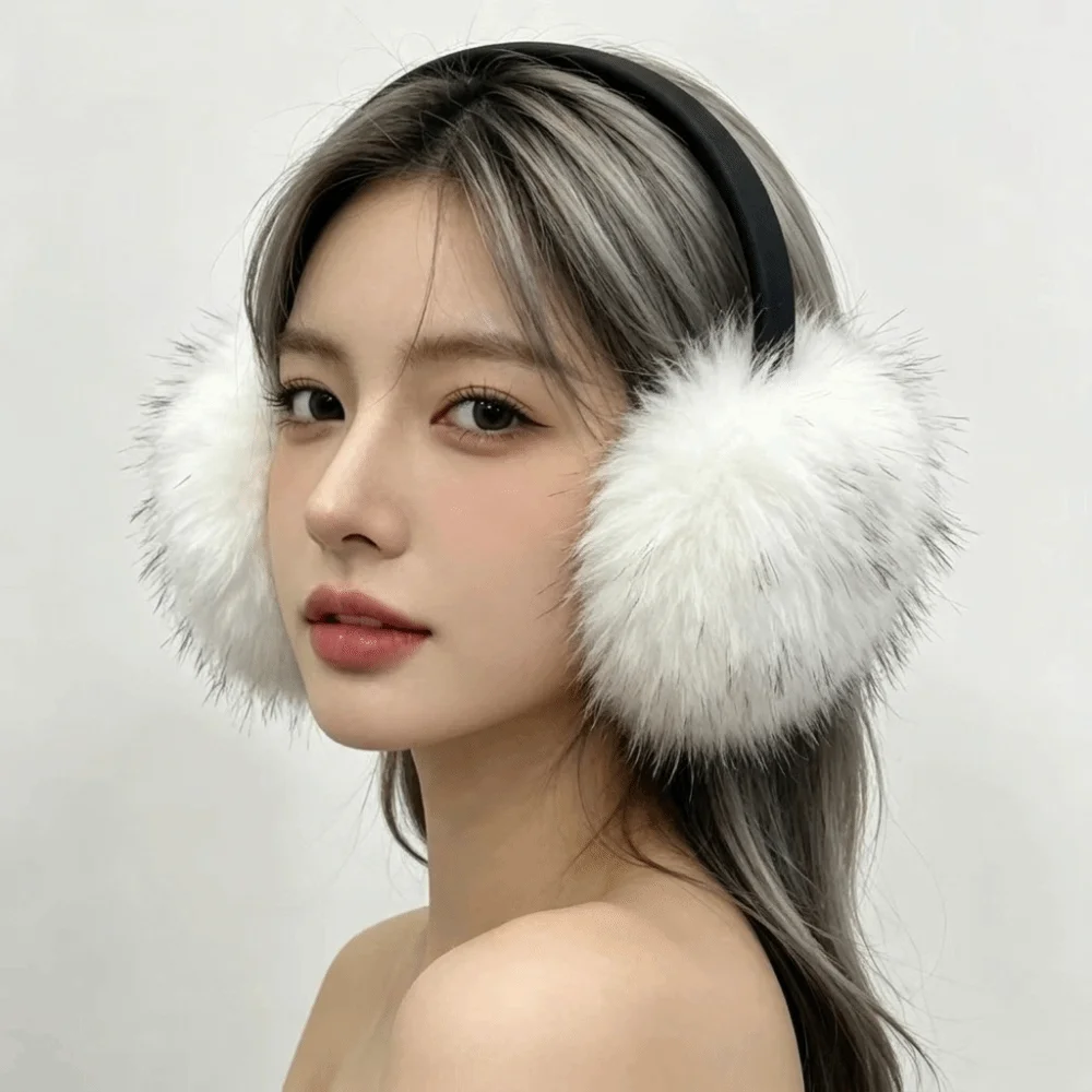 Fashion Ear Cap Faux Fur Plush Earmuffs Solid Color Cold Proof Winter Earmuffs Windproof Ear Muffs Ear Cover Student
