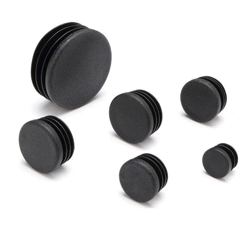 Bouchon intérieur rond pour insertion foetale, couvercle de tube, bouchon d'obturation, bouchon d'insertion de tuyau en plastique noir, 16mm, 19mm, 22mm, 25mm, 30mm, 35mm, 40mm, 45mm, 50mm, 60mm, 70mm, 2-10 pièces