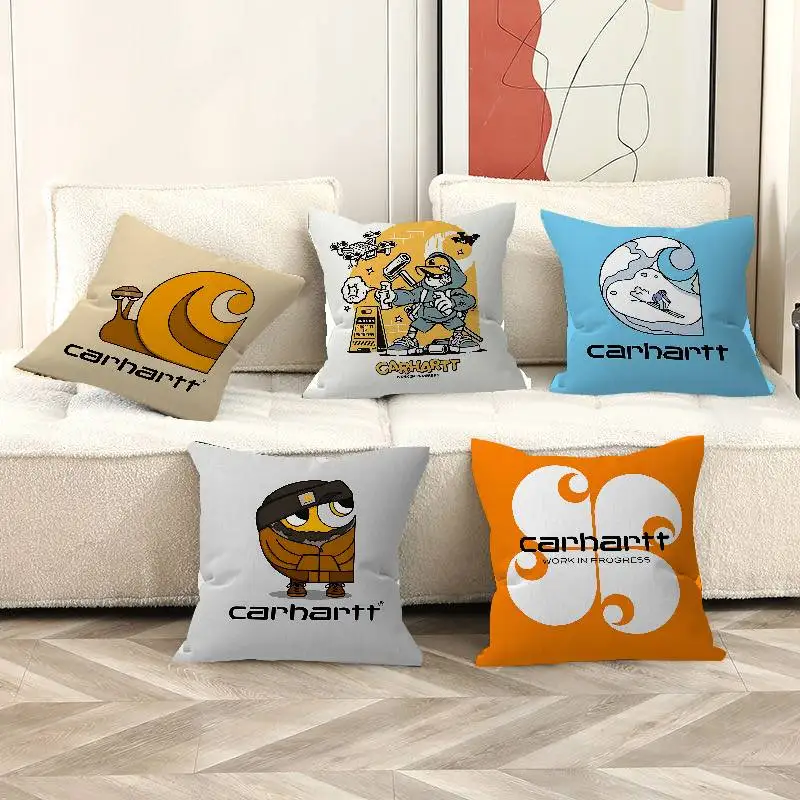 C-Carharttes LOGO Maple Design Cushion Cover Happy Autumn Harvest decor Holiday Decorati Pillow Cover