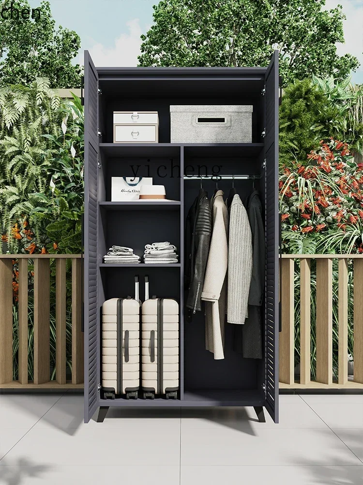 DSAAluminum Alloy Outdoor Locker Waterproof Sunscreen Rust Protection Balcony Garden Tools Sundries Storage Cabinet